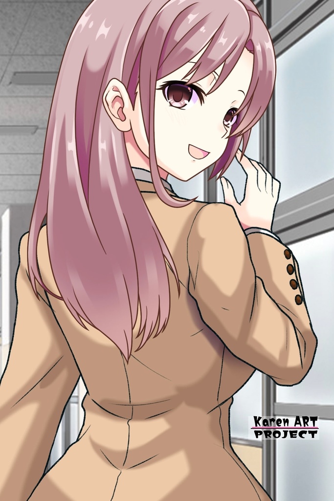 カレンちゃん+流木野サキの制服(Karen Original)【革命機ヴァルヴレイブ08】 Karen is wearing Saki Rukino's School Uniform(Karen Original)【Revolutionary Machine Valvrave08】