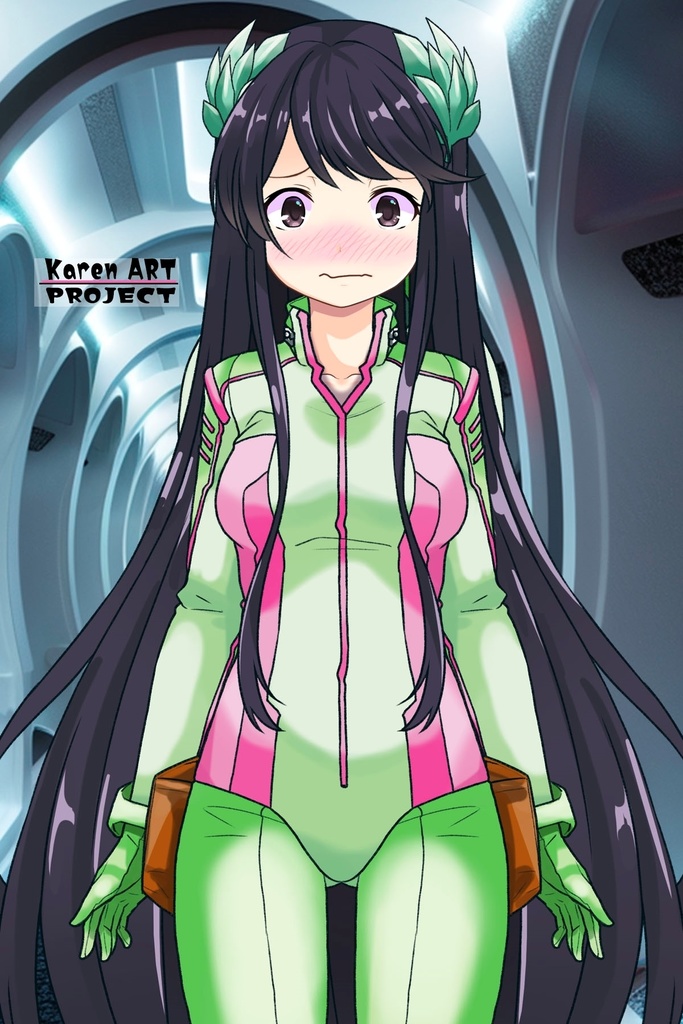 ゆりちゃん+ニノチカの宇宙服【エルドライブ01】正面アングル Yuri is wearing Ninotchka's Space Suit【ēlDLIVE01】Front Angle