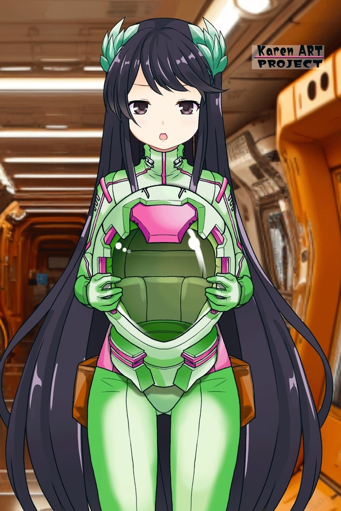 ゆりちゃん+ニノチカの宇宙服【エルドライブ01】正面アングル Yuri is wearing Ninotchka's Space Suit【ēlDLIVE01】Front Angle