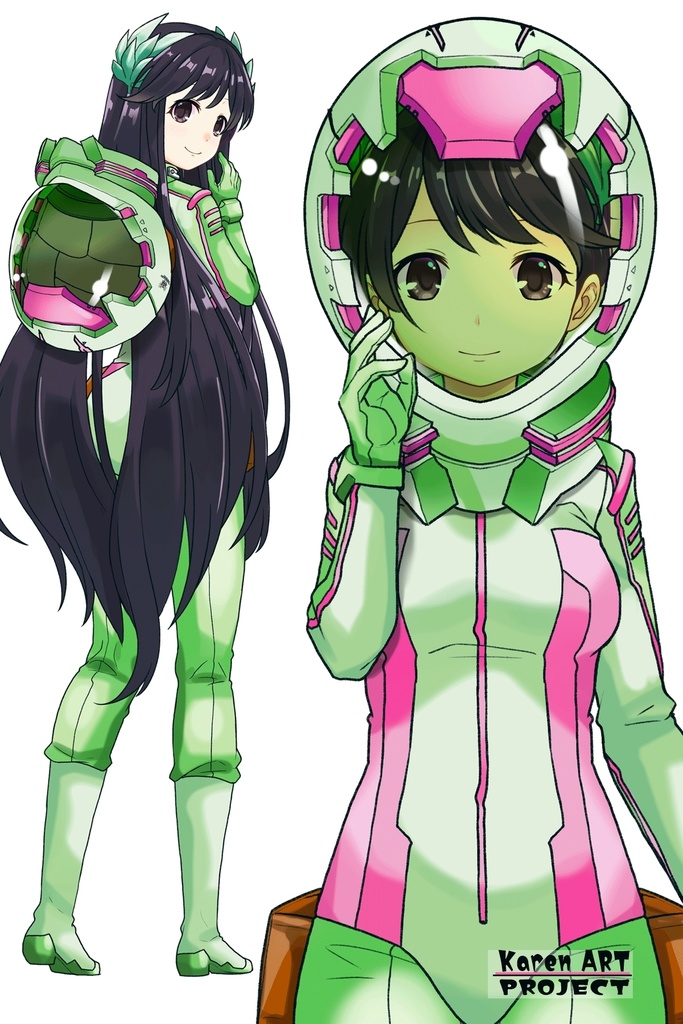 ゆりちゃん+ニノチカの宇宙服【エルドライブ01】正面アングル Yuri is wearing Ninotchka's Space Suit【ēlDLIVE01】Front Angle