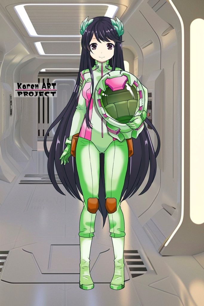 ゆりちゃん+ニノチカの宇宙服【エルドライブ01】正面アングル Yuri is wearing Ninotchka's Space Suit【ēlDLIVE01】Front Angle