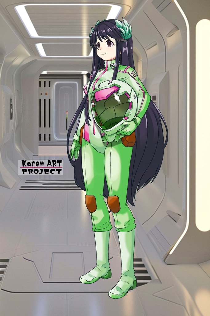 ゆりちゃん+ニノチカの宇宙服【エルドライブ02】斜め前アングル Yuri is wearing Ninotchka's Space Suit【ēlDLIVE02】Diagonal front angle