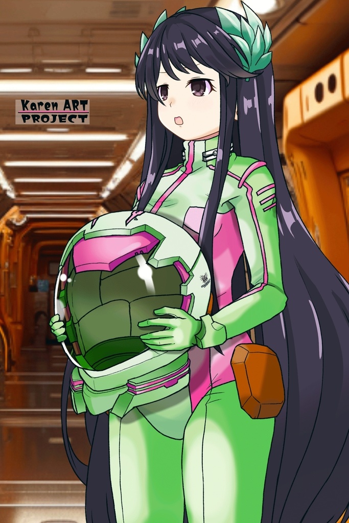 ゆりちゃん+ニノチカの宇宙服【エルドライブ02】斜め前アングル Yuri is wearing Ninotchka's Space Suit【ēlDLIVE02】Diagonal front angle