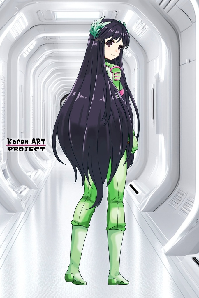 ゆりちゃん+ニノチカの宇宙服【エルドライブ03】背面アングル Yuri is wearing Ninotchka's Space Suit【ēlDLIVE03】Back Angle