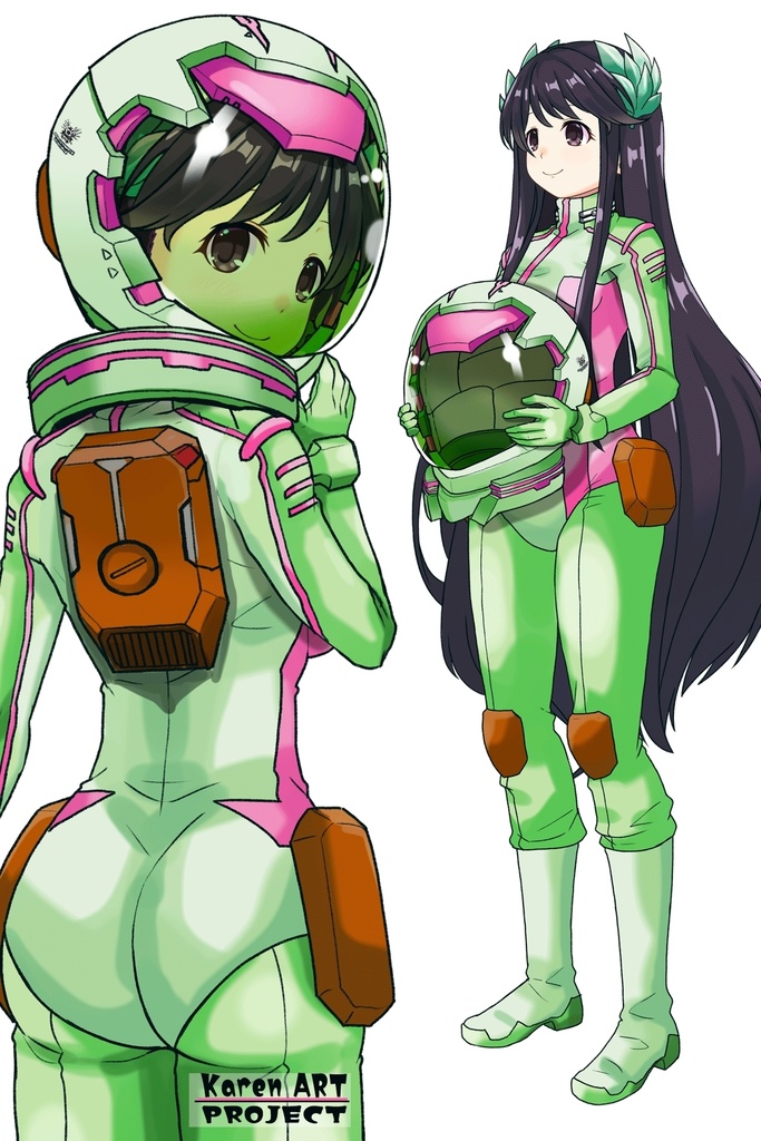 ゆりちゃん+ニノチカの宇宙服【エルドライブ03】背面アングル Yuri is wearing Ninotchka's Space Suit【ēlDLIVE03】Back Angle