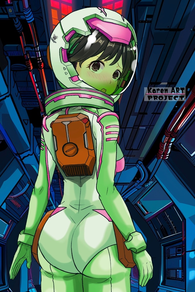 ゆりちゃん+ニノチカの宇宙服【エルドライブ03】背面アングル Yuri is wearing Ninotchka's Space Suit【ēlDLIVE03】Back Angle