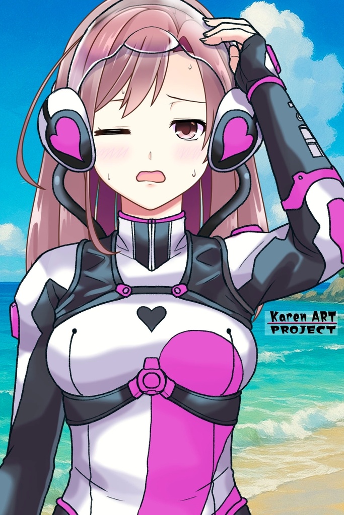 カレンちゃん+大木双葉のダイビング器材(Karen Original Color)【あまんちゅ!05】正面アングル Karen is wearing Ooki Futaba's Diving Equipment(Karen Original Color)【Amanchu!05】Front Angle