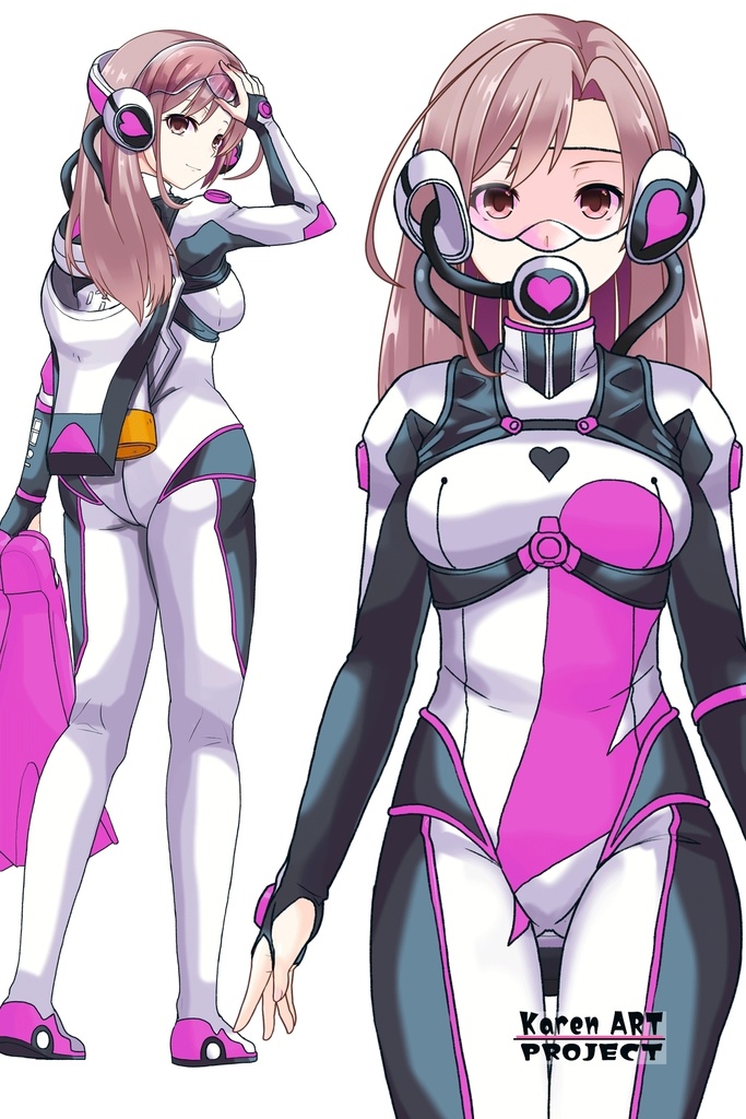 カレンちゃん+大木双葉のダイビング器材(Karen Original Color)【あまんちゅ!05】正面アングル Karen is wearing Ooki Futaba's Diving Equipment(Karen Original Color)【Amanchu!05】Front Angle