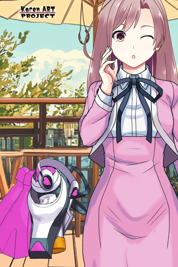 カレンちゃん+大木双葉のダイビング器材(Karen Original Color)【あまんちゅ!05】正面アングル Karen is wearing Ooki Futaba's Diving Equipment(Karen Original Color)【Amanchu!05】Front Angle