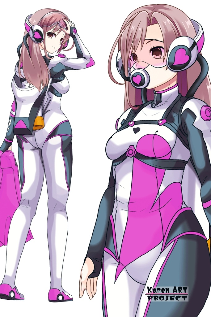 カレンちゃん+大木双葉のダイビング器材(Karen Original Color)【あまんちゅ!06】斜め前アングル Karen is wearing Ooki Futaba's Diving Equipment(Karen Original Color)【Amanchu!06】Diagonal front angle