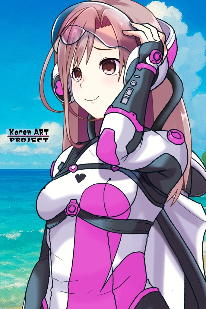 カレンちゃん+大木双葉のダイビング器材(Karen Original Color)【あまんちゅ!06】斜め前アングル Karen is wearing Ooki Futaba's Diving Equipment(Karen Original Color)【Amanchu!06】Diagonal front angle