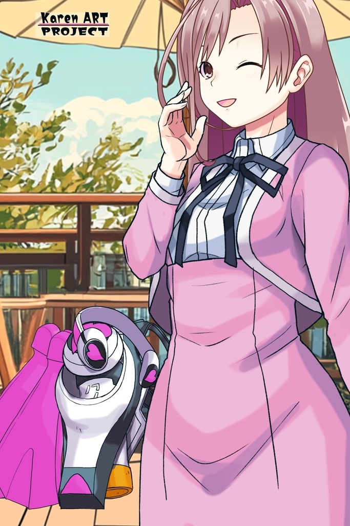 カレンちゃん+大木双葉のダイビング器材(Karen Original Color)【あまんちゅ!06】斜め前アングル Karen is wearing Ooki Futaba's Diving Equipment(Karen Original Color)【Amanchu!06】Diagonal front angle