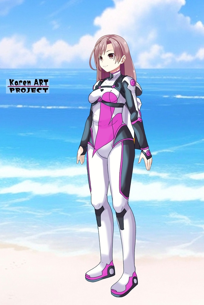 カレンちゃん+大木双葉のダイビング器材(Karen Original Color)【あまんちゅ!06】斜め前アングル Karen is wearing Ooki Futaba's Diving Equipment(Karen Original Color)【Amanchu!06】Diagonal front angle