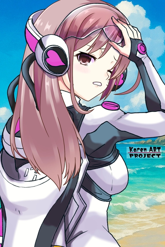 カレンちゃん+大木双葉のダイビング器材(Karen Original Color)【あまんちゅ!07】背面アングル Karen is wearing Ooki Futaba's Diving Equipment(Karen Original Color)【Amanchu!07】Back Angle