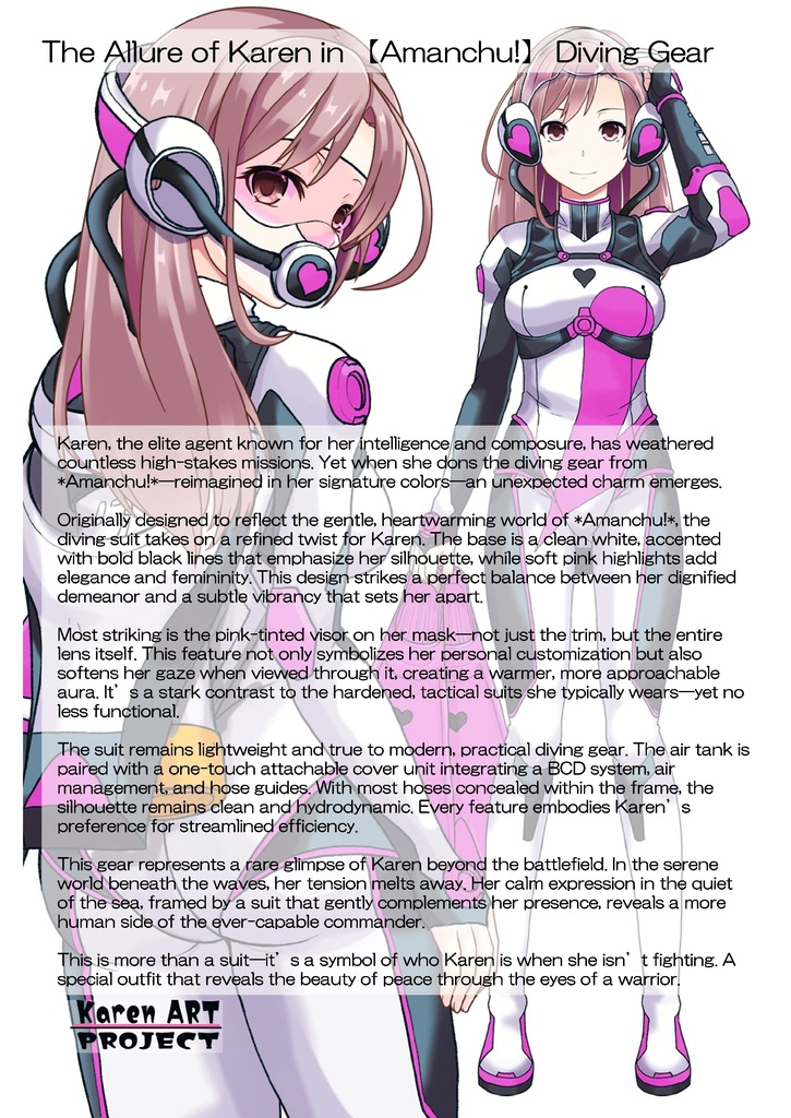 カレンちゃん+大木双葉のダイビング器材(Karen Original Color)【あまんちゅ!07】背面アングル Karen is wearing Ooki Futaba's Diving Equipment(Karen Original Color)【Amanchu!07】Back Angle