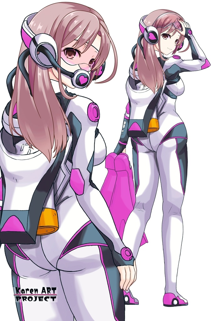 カレンちゃん+大木双葉のダイビング器材(Karen Original Color)【あまんちゅ!07】背面アングル Karen is wearing Ooki Futaba's Diving Equipment(Karen Original Color)【Amanchu!07】Back Angle