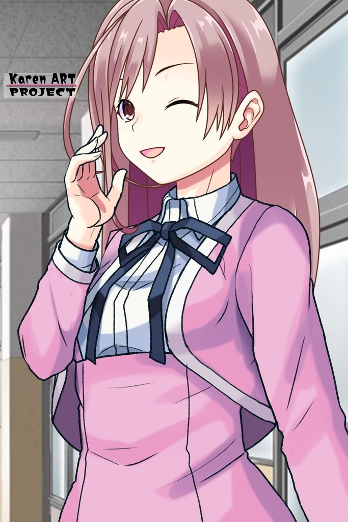 カレンちゃん+大木双葉の制服(Karen Original)【あまんちゅ!08】 Karen is wearing Ooki Futaba's School Uniform(Karen Original)【Amanchu!08】