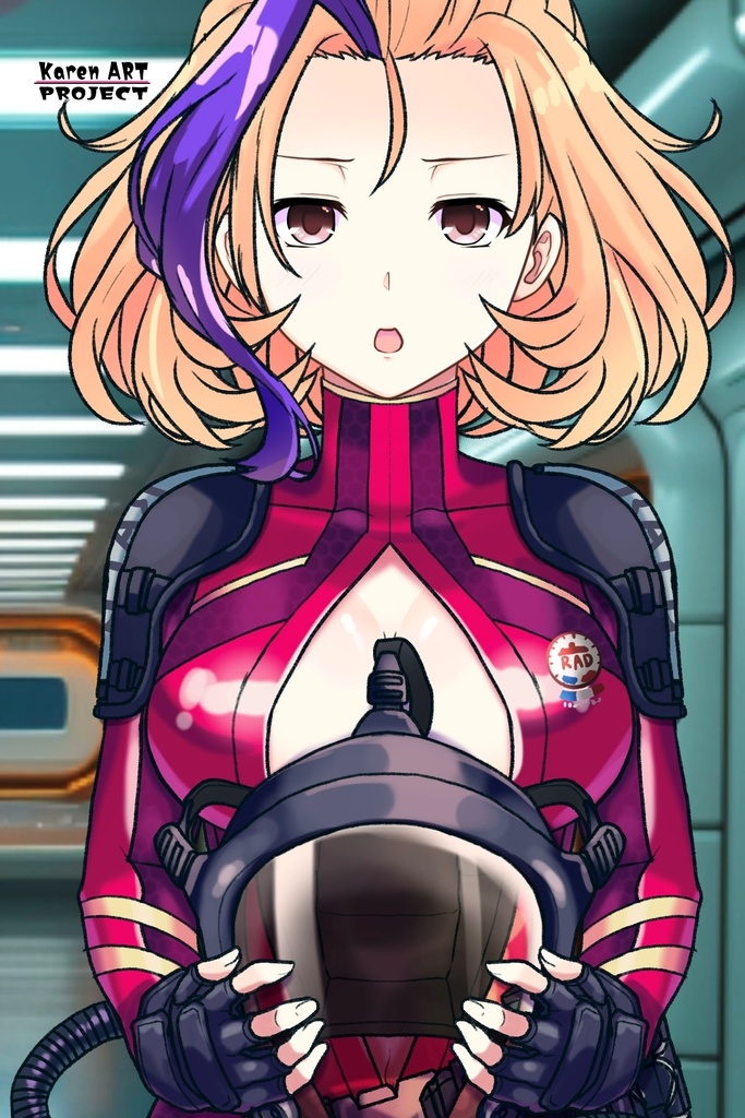 カレンちゃん+ナフテス・パルムラの戦闘装備【ラストエスケイプ01】正面アングル Karen is wearing Naftes Palmyra's Combat uniform【Last Escape01】Front Angle