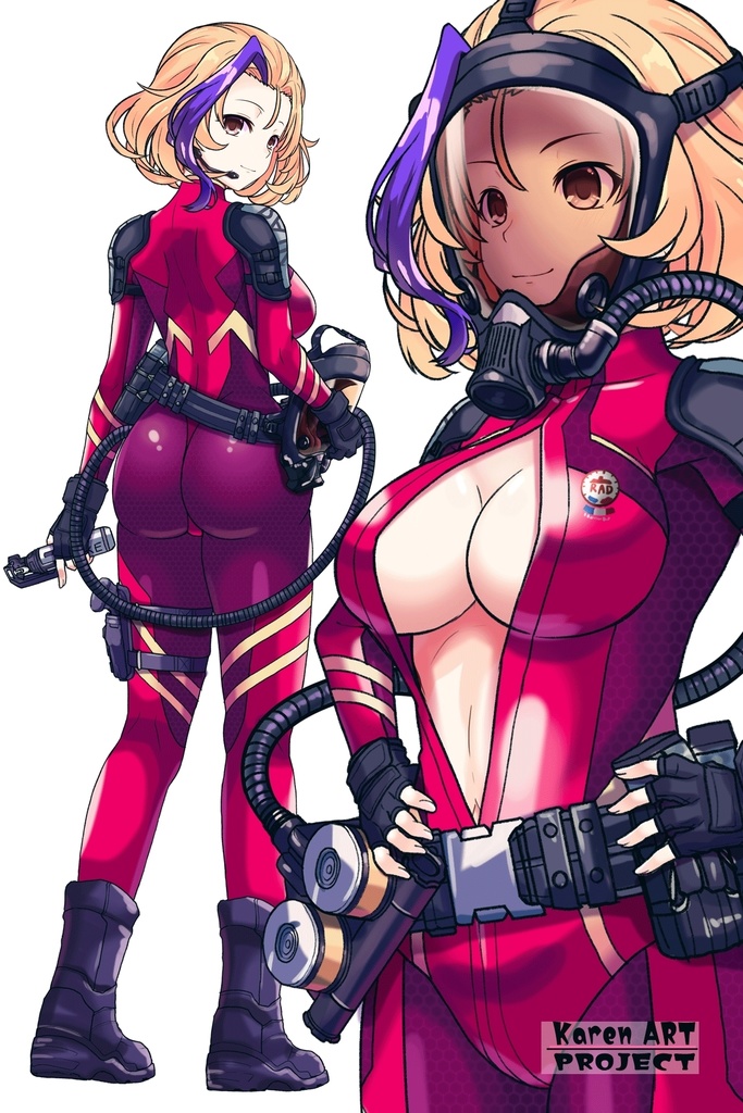 カレンちゃん+ナフテス・パルムラの戦闘装備【ラストエスケイプ02】斜め前アングル Karen is wearing Naftes Palmyra's Combat uniform【Last Escape02】Diagonal front angle