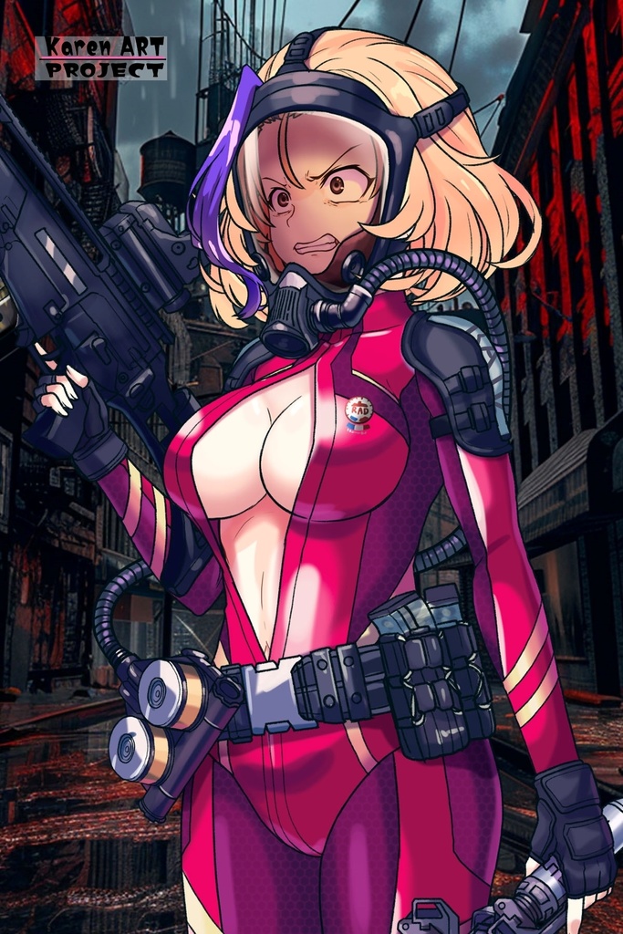 カレンちゃん+ナフテス・パルムラの戦闘装備【ラストエスケイプ02】斜め前アングル Karen is wearing Naftes Palmyra's Combat uniform【Last Escape02】Diagonal front angle