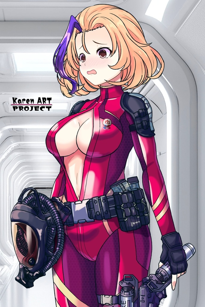 カレンちゃん+ナフテス・パルムラの戦闘装備【ラストエスケイプ02】斜め前アングル Karen is wearing Naftes Palmyra's Combat uniform【Last Escape02】Diagonal front angle