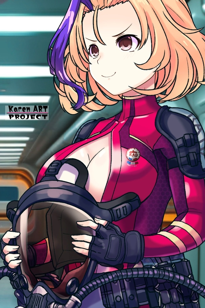 カレンちゃん+ナフテス・パルムラの戦闘装備【ラストエスケイプ02】斜め前アングル Karen is wearing Naftes Palmyra's Combat uniform【Last Escape02】Diagonal front angle