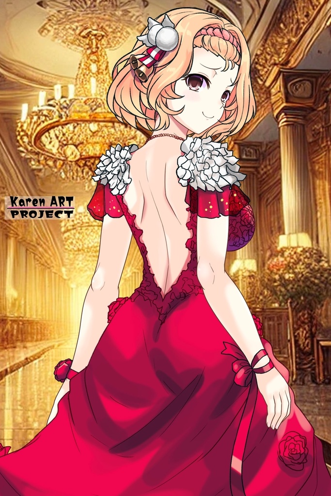 カレンちゃん+ナフテス・パルムラのドレス(クリスマススキン)【ラストエスケイプ04】 Karen is wearing Naftes Palmyra's Dress【Last Escape04】