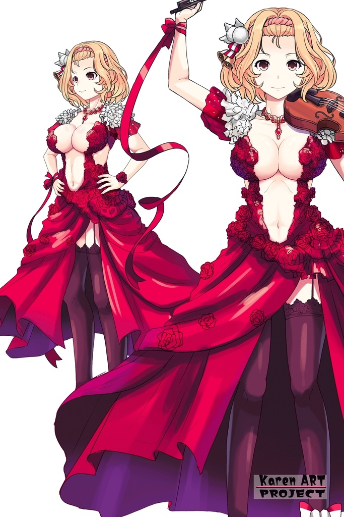 カレンちゃん+ナフテス・パルムラのドレス(クリスマススキン)【ラストエスケイプ04】 Karen is wearing Naftes Palmyra's Dress【Last Escape04】