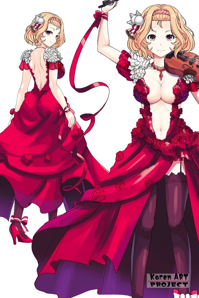 カレンちゃん+ナフテス・パルムラのドレス(クリスマススキン)【ラストエスケイプ04】 Karen is wearing Naftes Palmyra's Dress【Last Escape04】