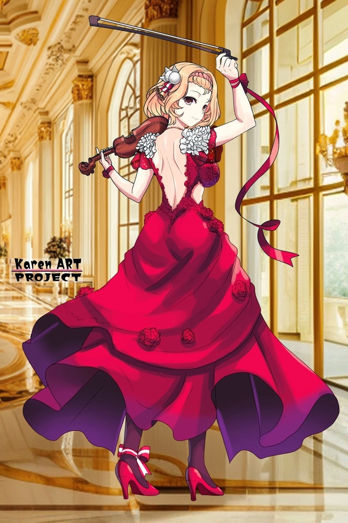 カレンちゃん+ナフテス・パルムラのドレス(クリスマススキン)【ラストエスケイプ04】 Karen is wearing Naftes Palmyra's Dress【Last Escape04】