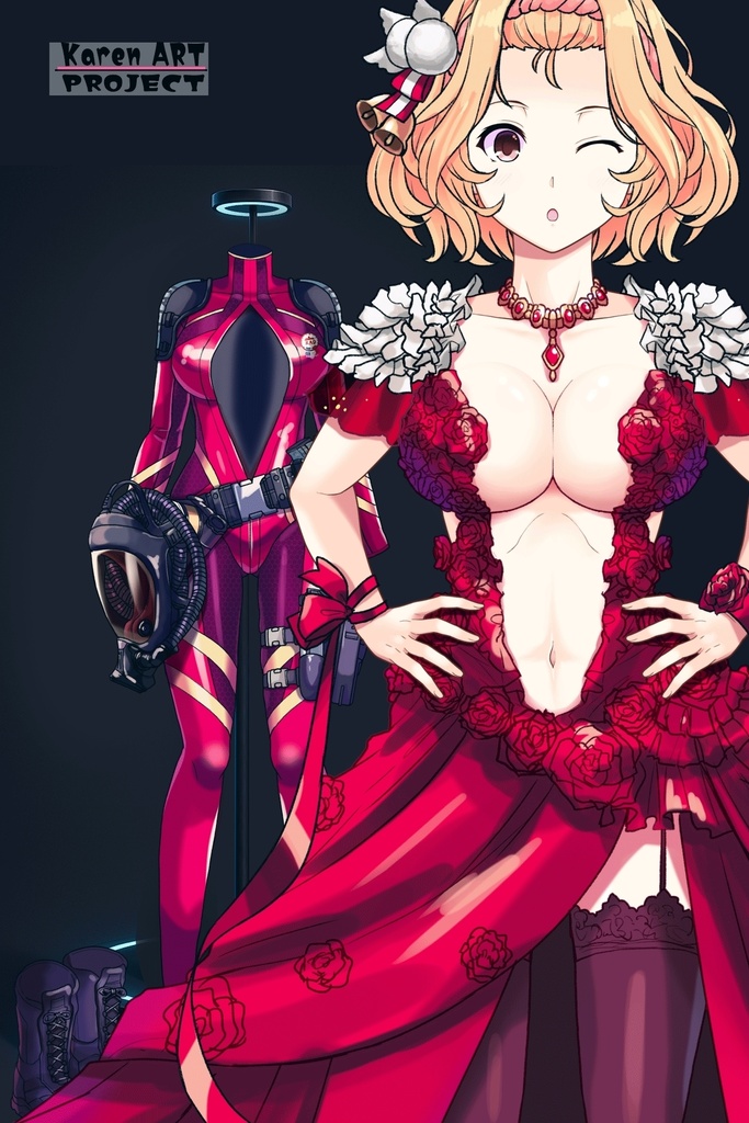 カレンちゃん+ナフテス・パルムラのドレス(クリスマススキン)【ラストエスケイプ04】 Karen is wearing Naftes Palmyra's Dress【Last Escape04】