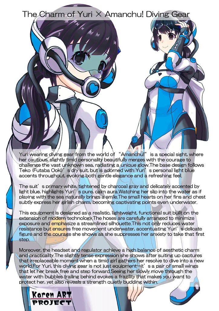 ゆりちゃん+大木双葉のダイビング器材(Yuri Original Color)【あまんちゅ!03】背面アングル Yuri is wearing Ooki Futaba's Diving Equipment(Yuri Original Color)【Amanchu!03】Back Angle