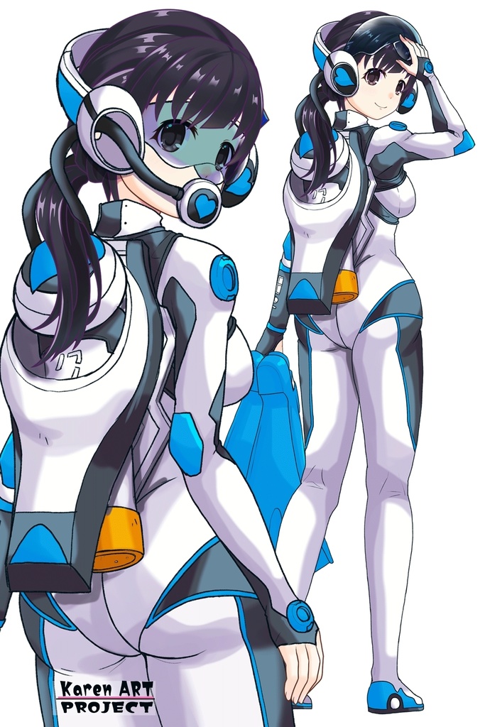 ゆりちゃん+大木双葉のダイビング器材(Yuri Original Color)【あまんちゅ!03】背面アングル Yuri is wearing Ooki Futaba's Diving Equipment(Yuri Original Color)【Amanchu!03】Back Angle