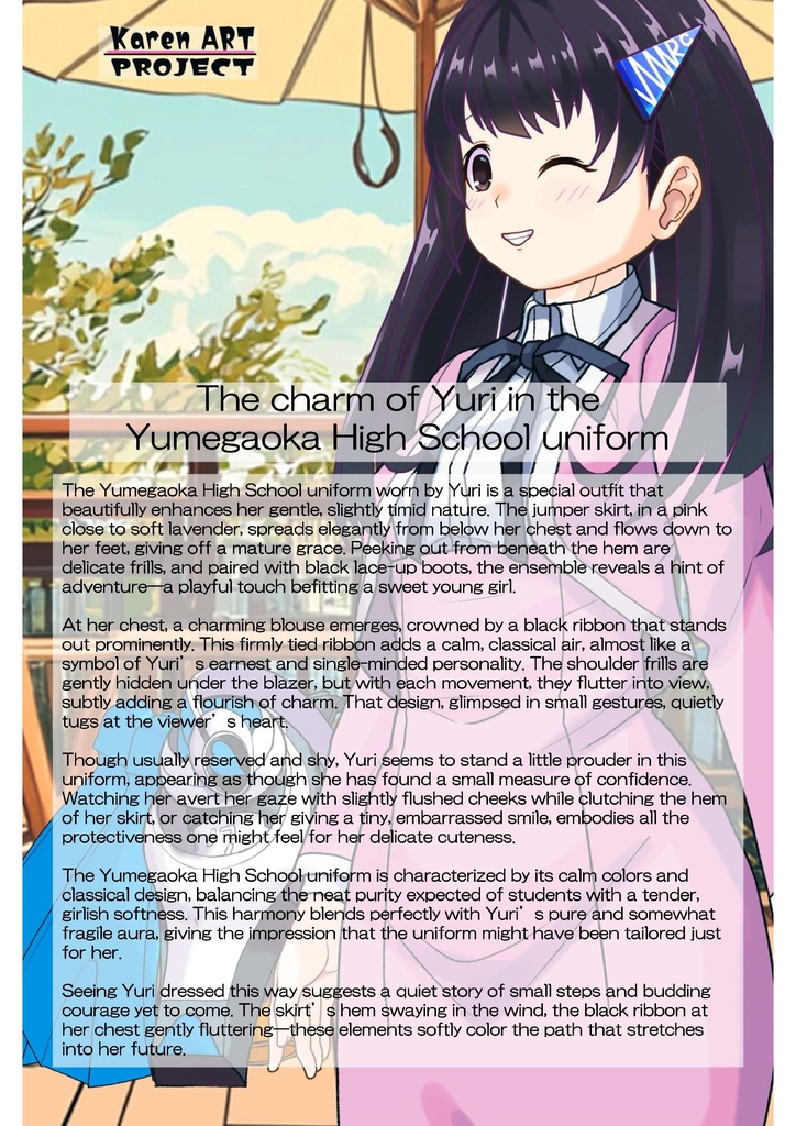 ゆりちゃん+大木双葉の制服(Yuri Original)【あまんちゅ!04】 Yuri is wearing Ooki Futaba's School Uniform(Yuri Original)【Amanchu!04】