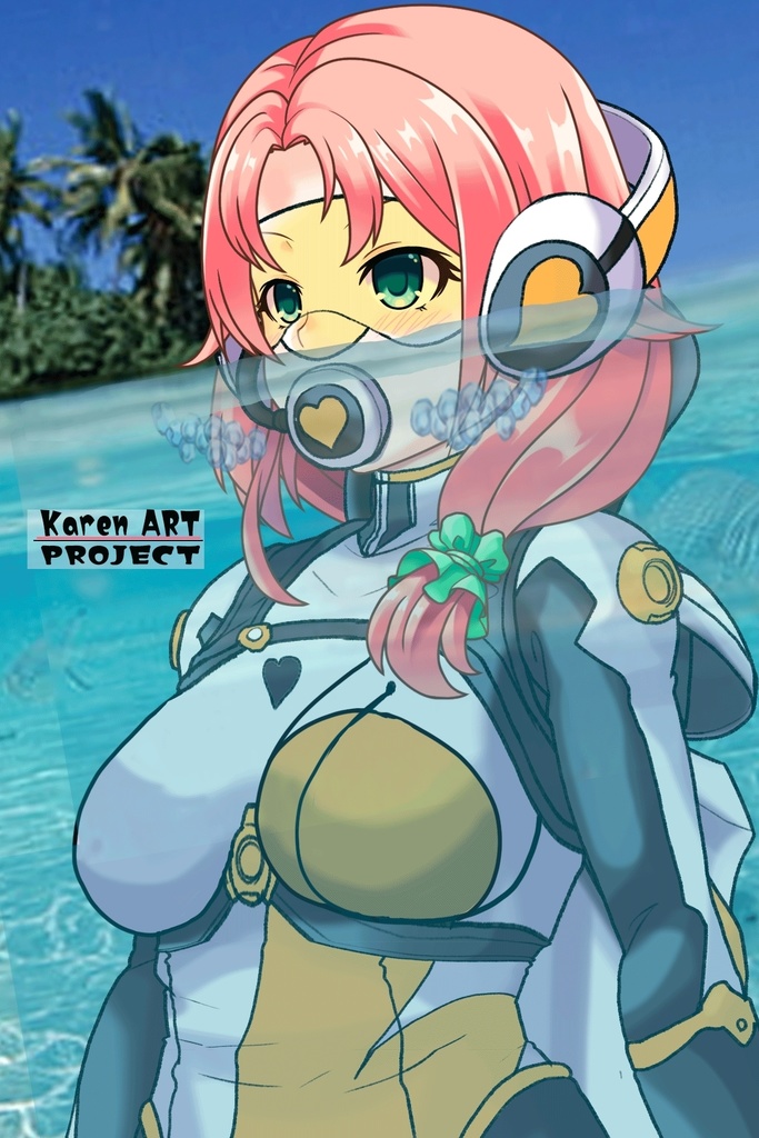亜美ちゃん+大木双葉のダイビング器材(Ami Original Color)【あまんちゅ!02】斜め前アングル Ami is wearing Ooki Futaba's Diving Equipment(Ami Original Color)【Amanchu!02】Diagonal front angle