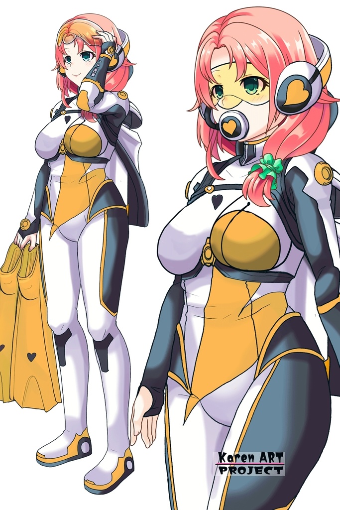 亜美ちゃん+大木双葉のダイビング器材(Ami Original Color)【あまんちゅ!02】斜め前アングル Ami is wearing Ooki Futaba's Diving Equipment(Ami Original Color)【Amanchu!02】Diagonal front angle
