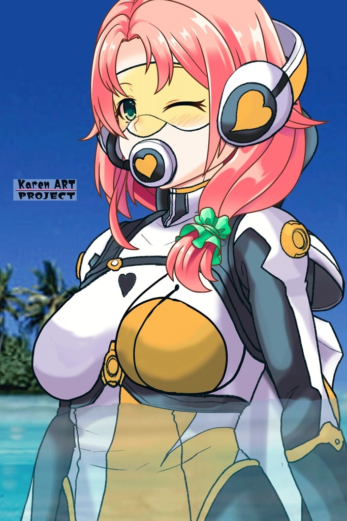 亜美ちゃん+大木双葉のダイビング器材(Ami Original Color)【あまんちゅ!02】斜め前アングル Ami is wearing Ooki Futaba's Diving Equipment(Ami Original Color)【Amanchu!02】Diagonal front angle