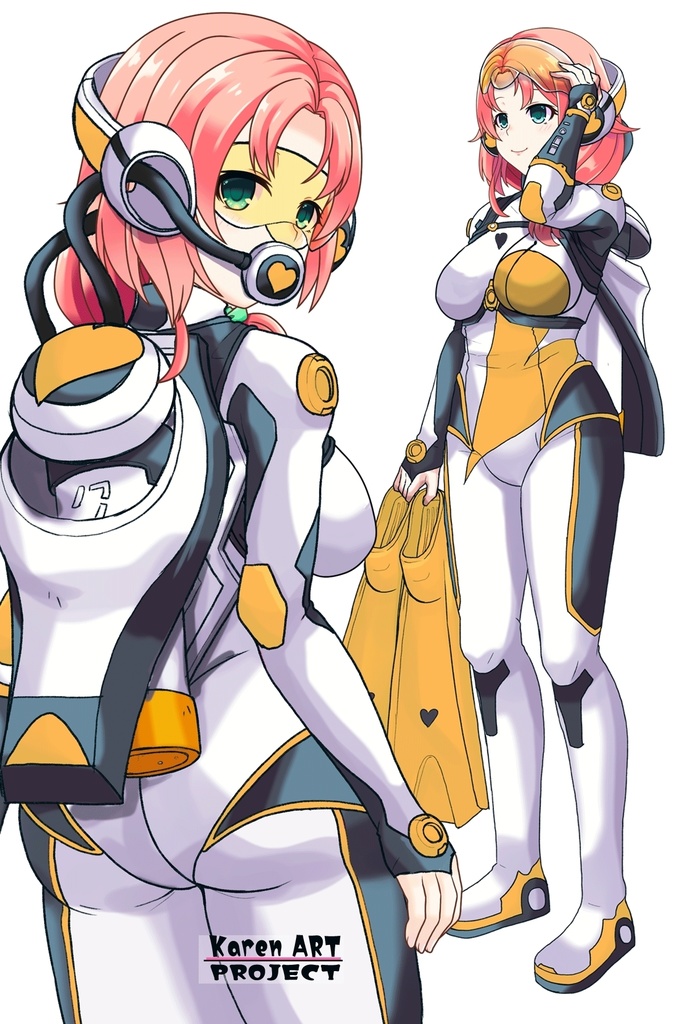 亜美ちゃん+大木双葉のダイビング器材(Ami Original Color)【あまんちゅ!03】背面アングル Ami is wearing Ooki Futaba's Diving Equipment(Ami Original Color)【Amanchu!03】Back Angle