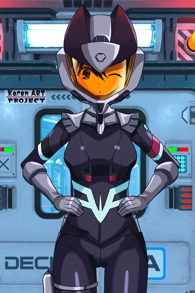 ゆりちゃん+ニャアンのノーマルスーツ【ガンダムGQuuuuuuX01】正面アングル Yuri is wearing Nyaan's Normalsuit【Gundam GQuuuuuuX01】Front Angle