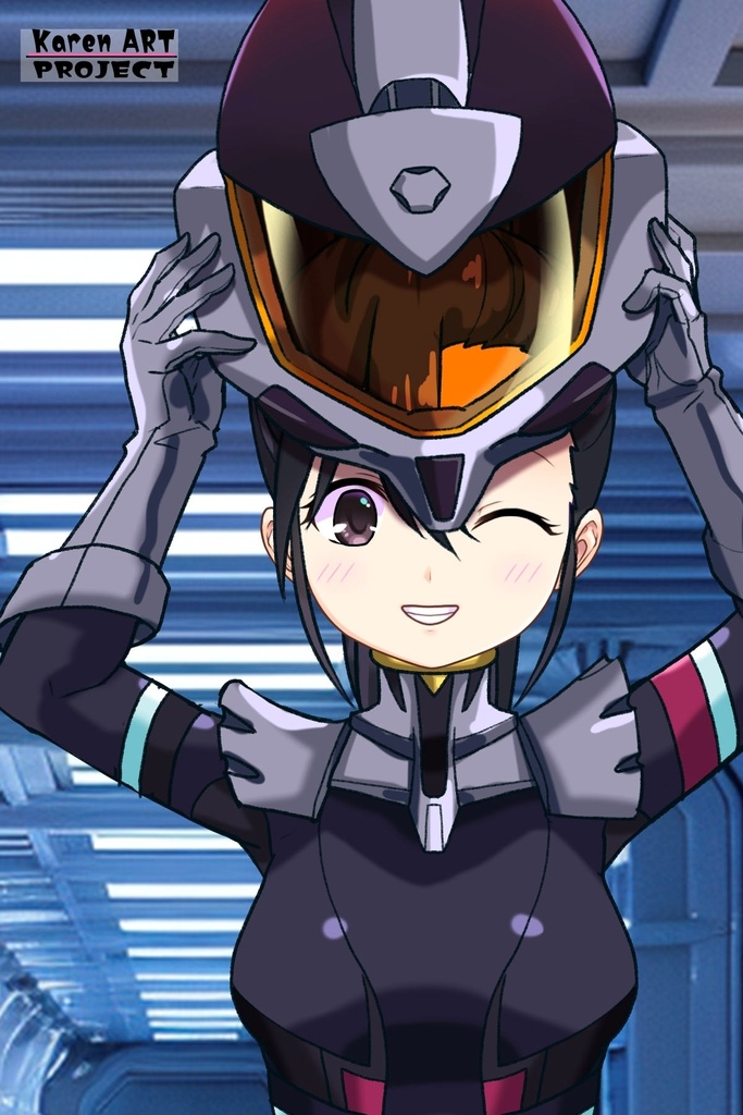 ゆりちゃん+ニャアンのノーマルスーツ【ガンダムGQuuuuuuX01】正面アングル Yuri is wearing Nyaan's Normalsuit【Gundam GQuuuuuuX01】Front Angle
