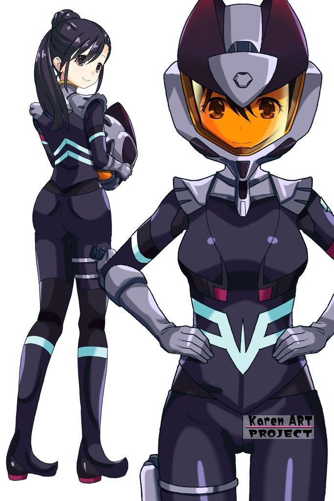 ゆりちゃん+ニャアンのノーマルスーツ【ガンダムGQuuuuuuX01】正面アングル Yuri is wearing Nyaan's Normalsuit【Gundam GQuuuuuuX01】Front Angle