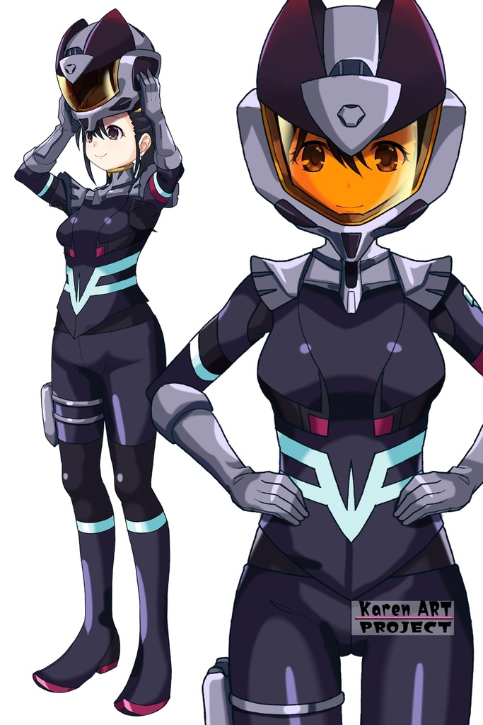 ゆりちゃん+ニャアンのノーマルスーツ【ガンダムGQuuuuuuX01】正面アングル Yuri is wearing Nyaan's Normalsuit【Gundam GQuuuuuuX01】Front Angle
