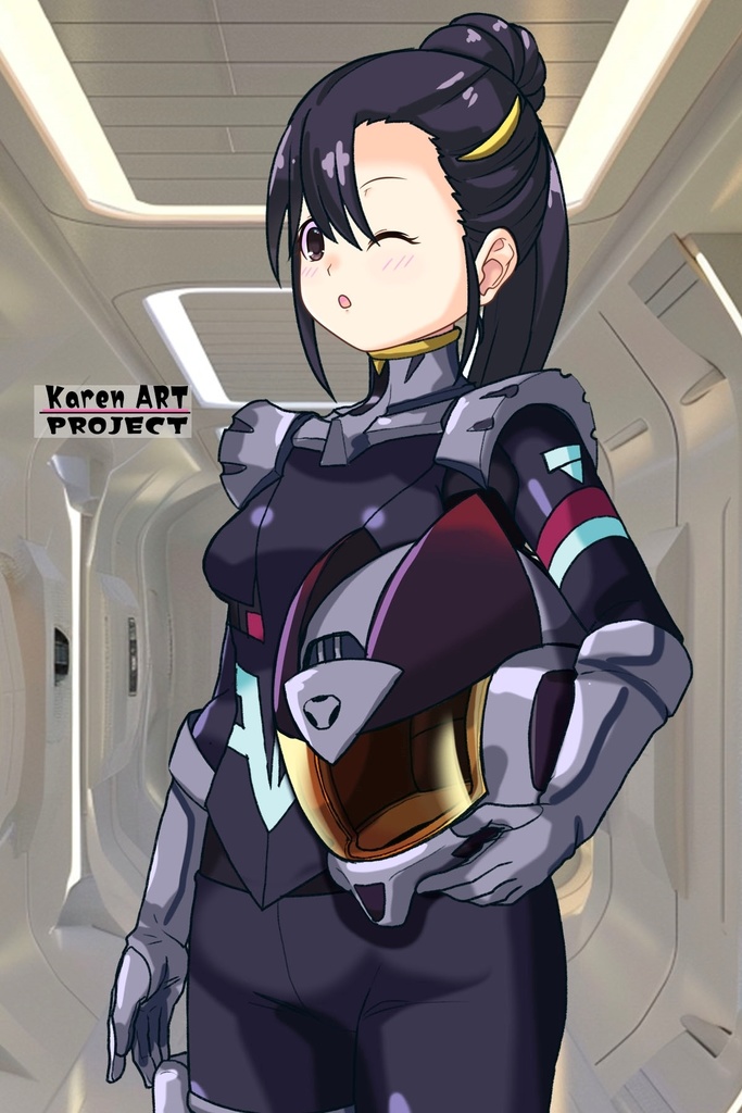 ゆりちゃん+ニャアンのノーマルスーツ【ガンダムGQuuuuuuX02】斜め前アングル Yuri is wearing Nyaan's Normalsuit【Gundam GQuuuuuuX02】Diagonal front angle
