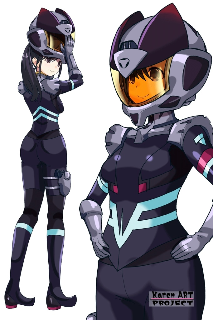 ゆりちゃん+ニャアンのノーマルスーツ【ガンダムGQuuuuuuX02】斜め前アングル Yuri is wearing Nyaan's Normalsuit【Gundam GQuuuuuuX02】Diagonal front angle