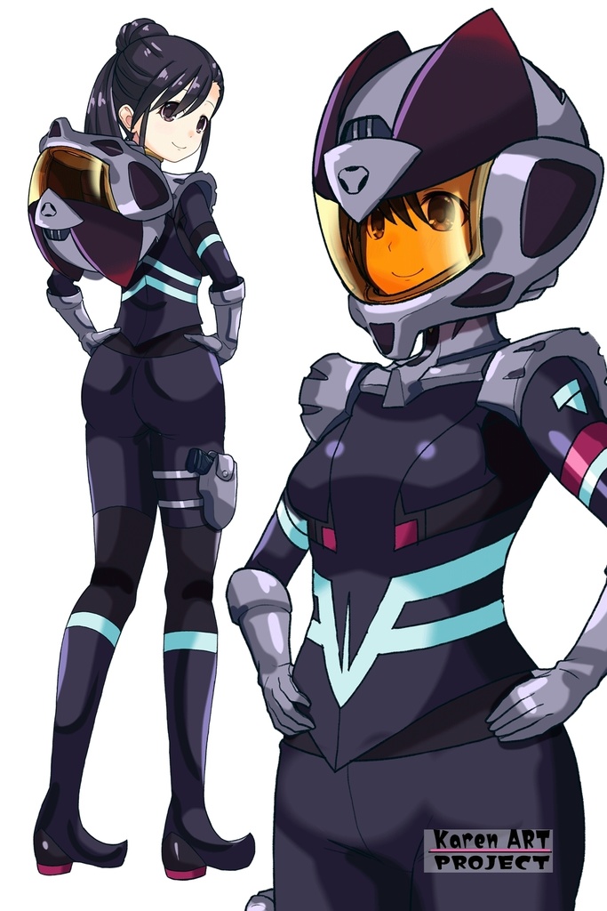 ゆりちゃん+ニャアンのノーマルスーツ【ガンダムGQuuuuuuX02】斜め前アングル Yuri is wearing Nyaan's Normalsuit【Gundam GQuuuuuuX02】Diagonal front angle