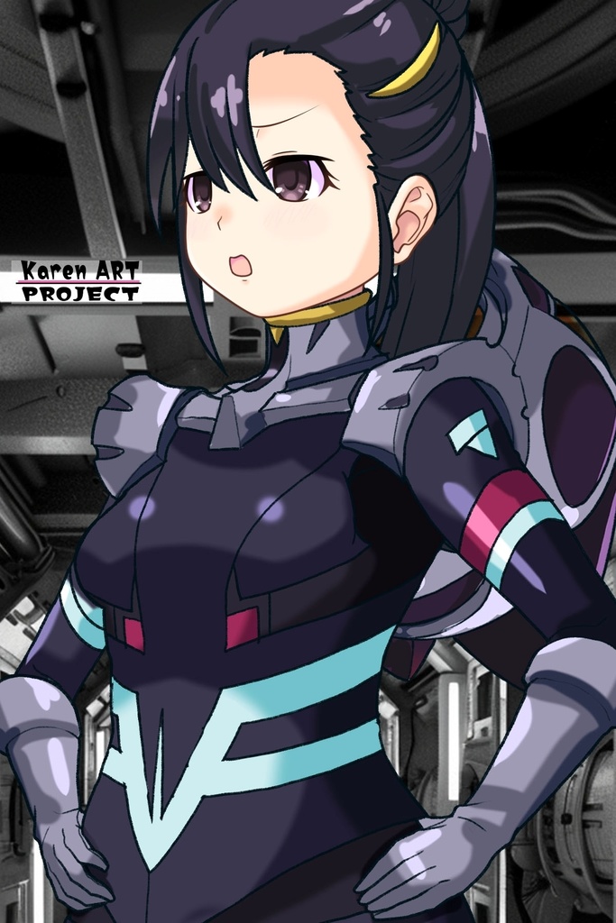 ゆりちゃん+ニャアンのノーマルスーツ【ガンダムGQuuuuuuX02】斜め前アングル Yuri is wearing Nyaan's Normalsuit【Gundam GQuuuuuuX02】Diagonal front angle