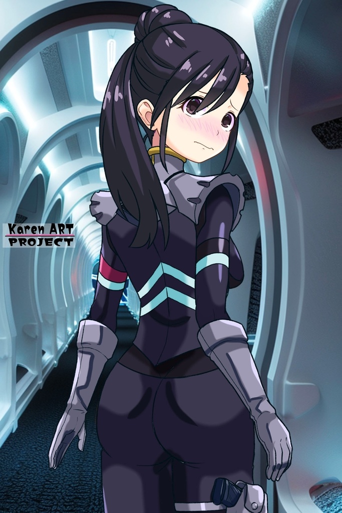 ゆりちゃん+ニャアンのノーマルスーツ【ガンダムGQuuuuuuX03】背面アングル Yuri is wearing Nyaan's Normalsuit【Gundam GQuuuuuuX03】Back Angle