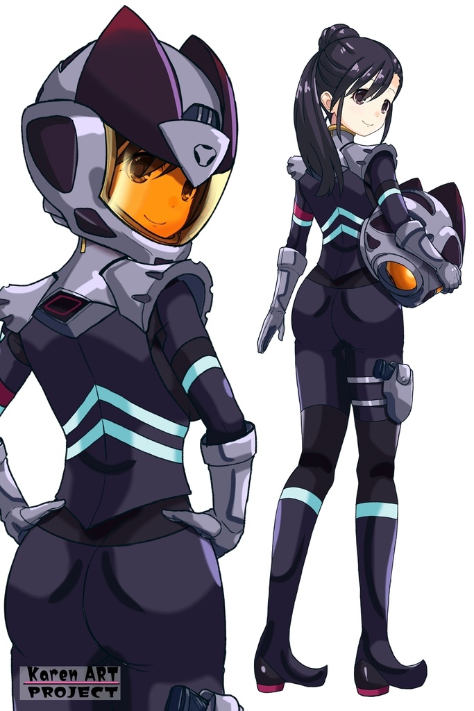 ゆりちゃん+ニャアンのノーマルスーツ【ガンダムGQuuuuuuX03】背面アングル Yuri is wearing Nyaan's Normalsuit【Gundam GQuuuuuuX03】Back Angle