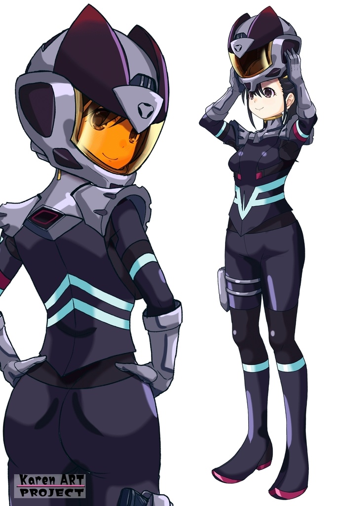 ゆりちゃん+ニャアンのノーマルスーツ【ガンダムGQuuuuuuX03】背面アングル Yuri is wearing Nyaan's Normalsuit【Gundam GQuuuuuuX03】Back Angle