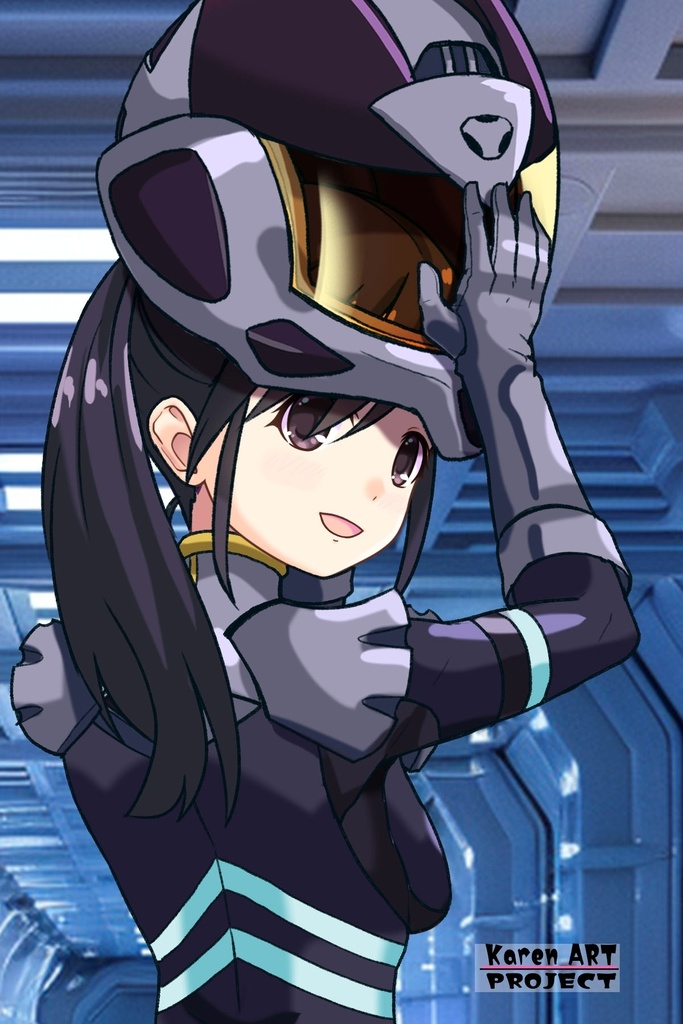 ゆりちゃん+ニャアンのノーマルスーツ【ガンダムGQuuuuuuX03】背面アングル Yuri is wearing Nyaan's Normalsuit【Gundam GQuuuuuuX03】Back Angle